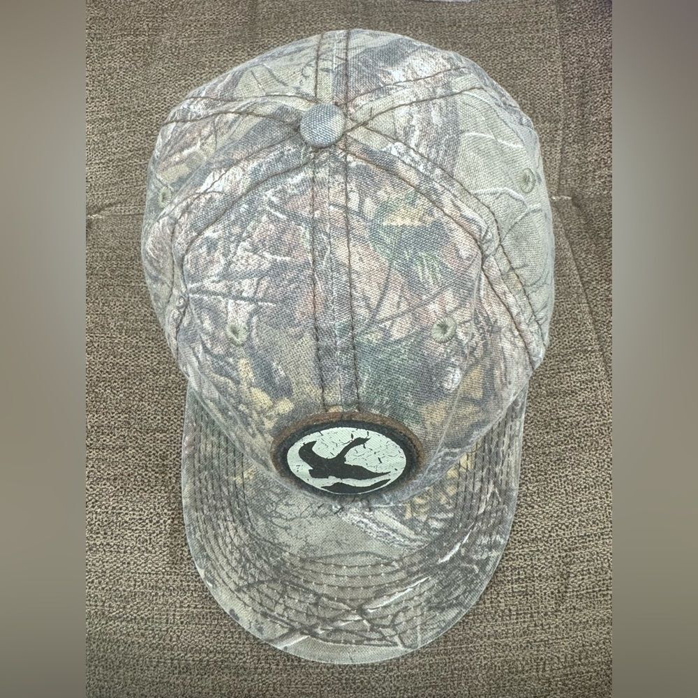 Gander Goose Patch Real Tree Camouflage Cap Hat Camo Adjustable Outdoor Cap - Picture 1 of 4